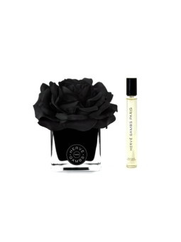 Set Herve Gambs: Spray per ambienti Ombre Patchouli 10ml + Diffusore di aromi a bastoncini in porcellana Black Couture Flower