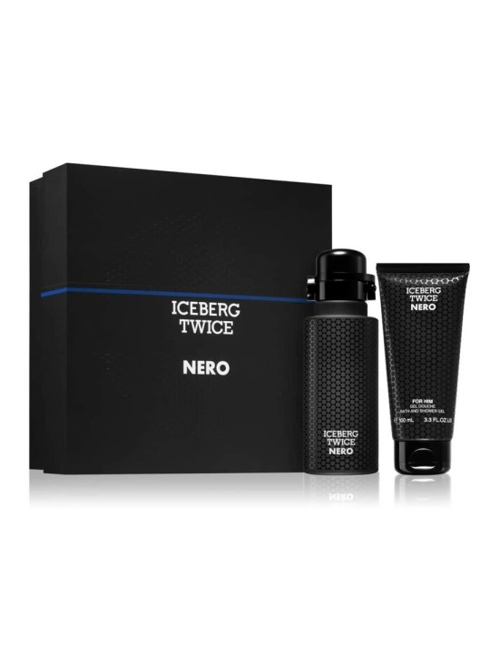Set Iceberg: Twice Nero Eau De Toilette uomo 125ml + Twice Nero Shower Gel All Over The Body 100ml