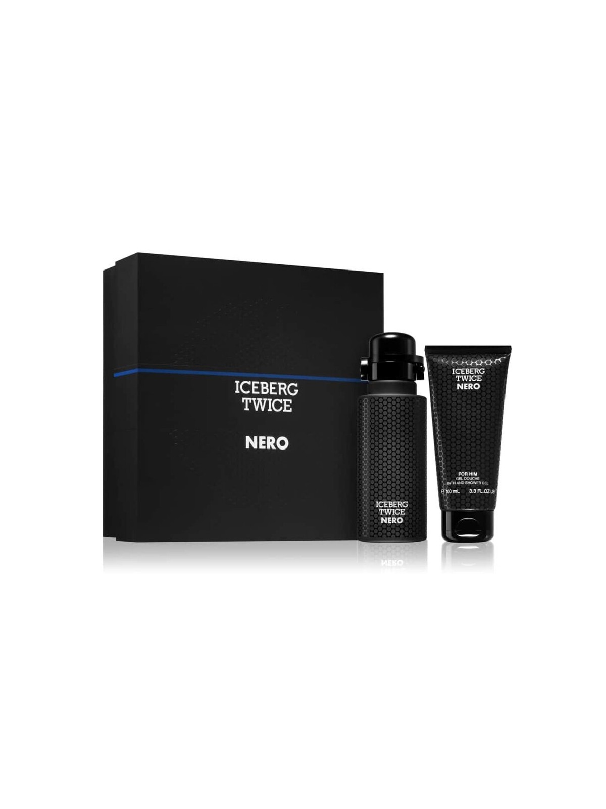 Set Iceberg: Twice Nero Eau De Toilette uomo 125ml + Twice Nero Shower Gel All Over The Body 100ml