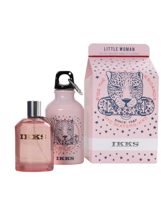 Set Ikks: Little Woman Eau De Toilette donna 100ml + Little Woman GWP Glass Water Bottle Pink