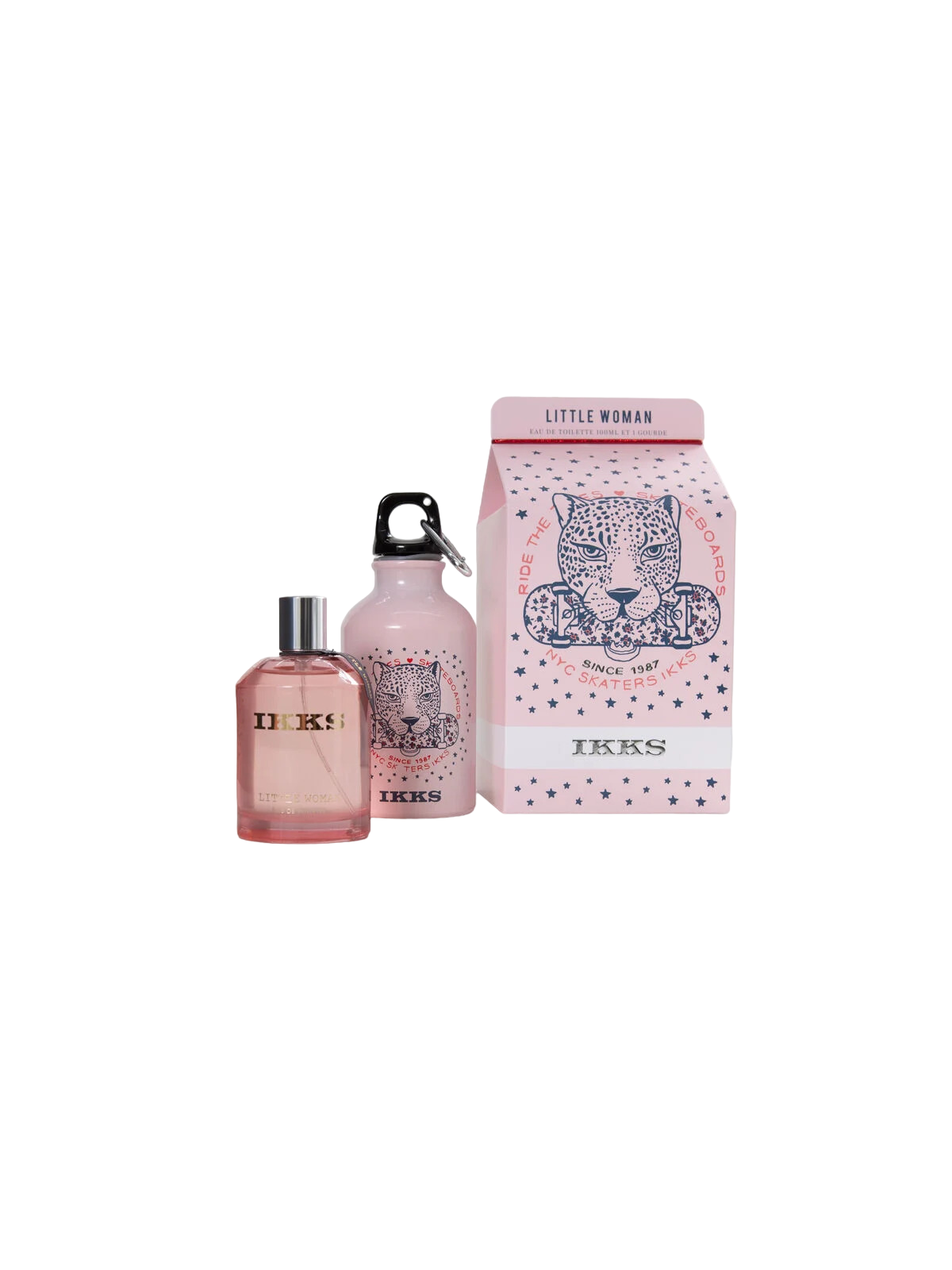 Set Ikks: Little Woman Eau De Toilette donna 100ml + Little Woman GWP Glass Water Bottle Pink