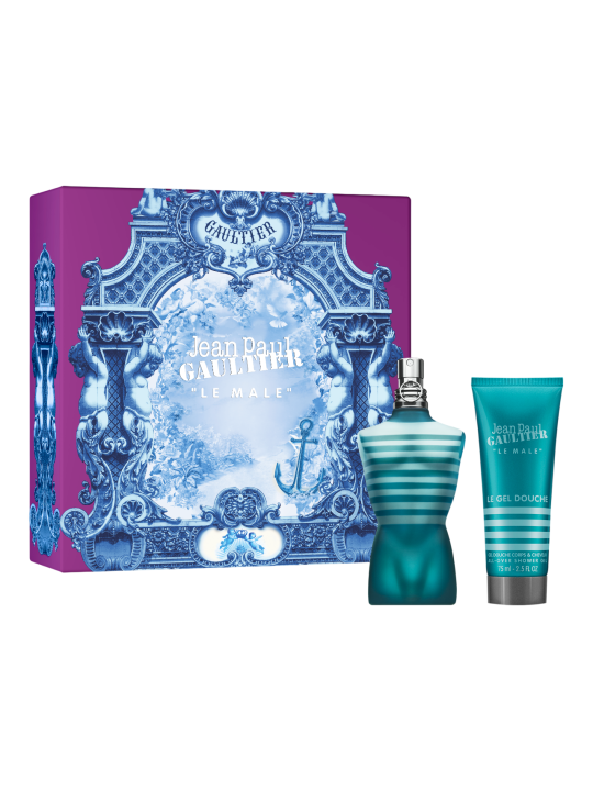 Set Jean Paul Gaultier: Le Male Eau De Toilette uomo 75ml + Le Male Gel Doccia Detergente per Tutti i Tipi di Pelle 75ml