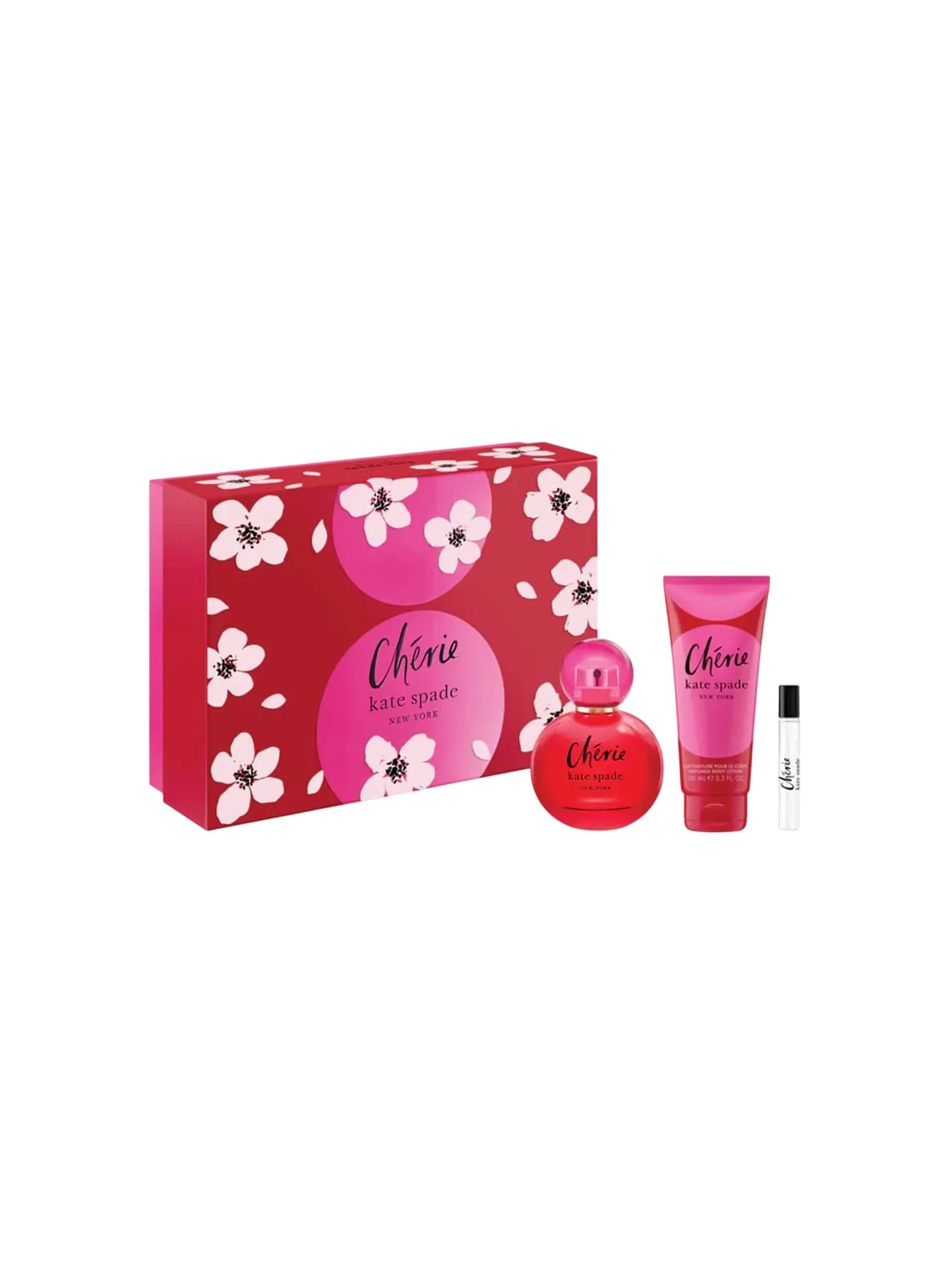 Cofanetto Kate Spade: Cherie Eau De Parfum donna 100ml + Cherie Eau De Parfum donna 75ml + Cherie Lozione Corpo Idratante 100ml
