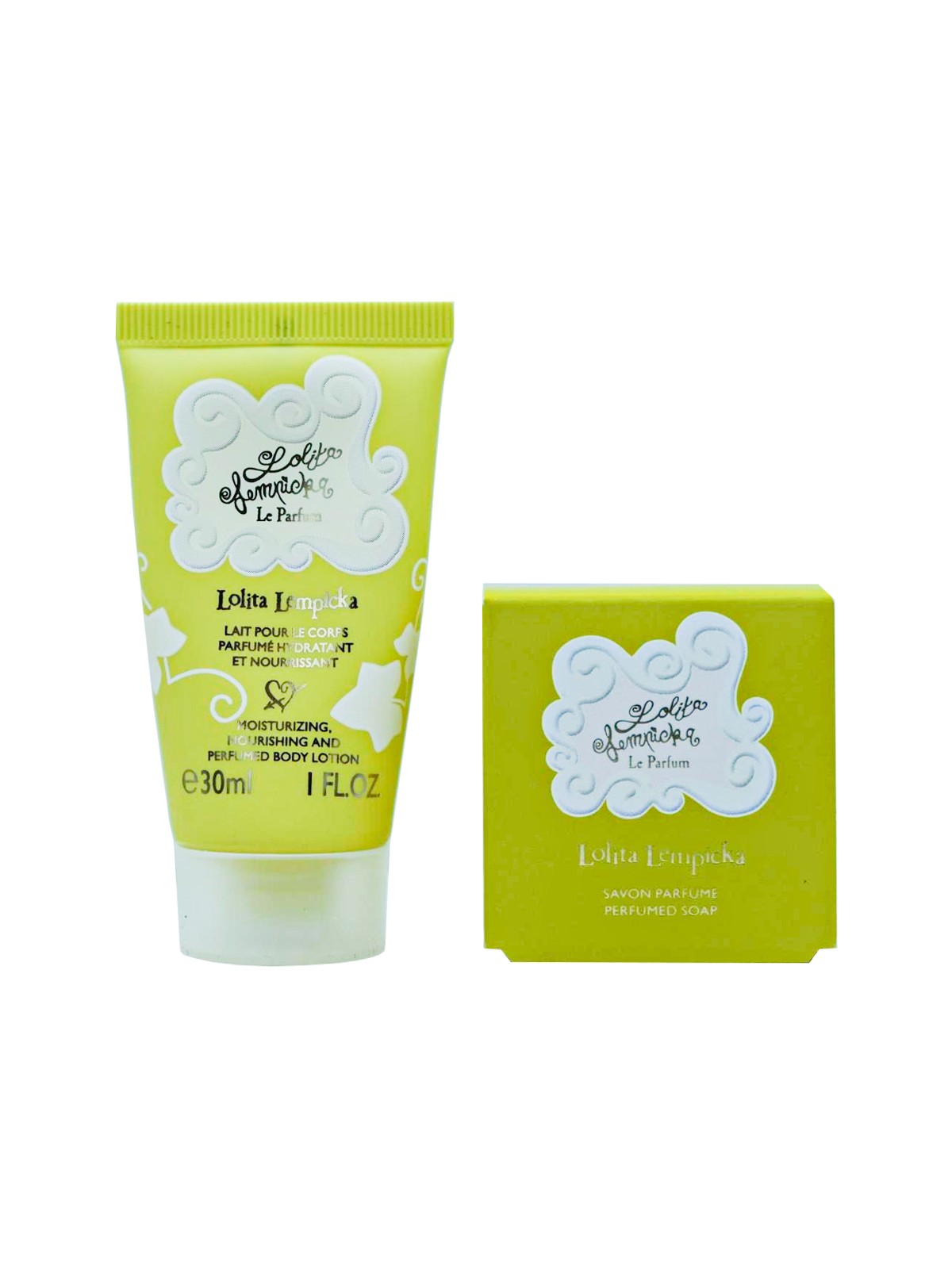 Set Lolita Lempicka: Latte corpo idratante Mon Premier Parfum 30ml + Saponetta profumata Mon Premier Parfum 25 g in miniatura