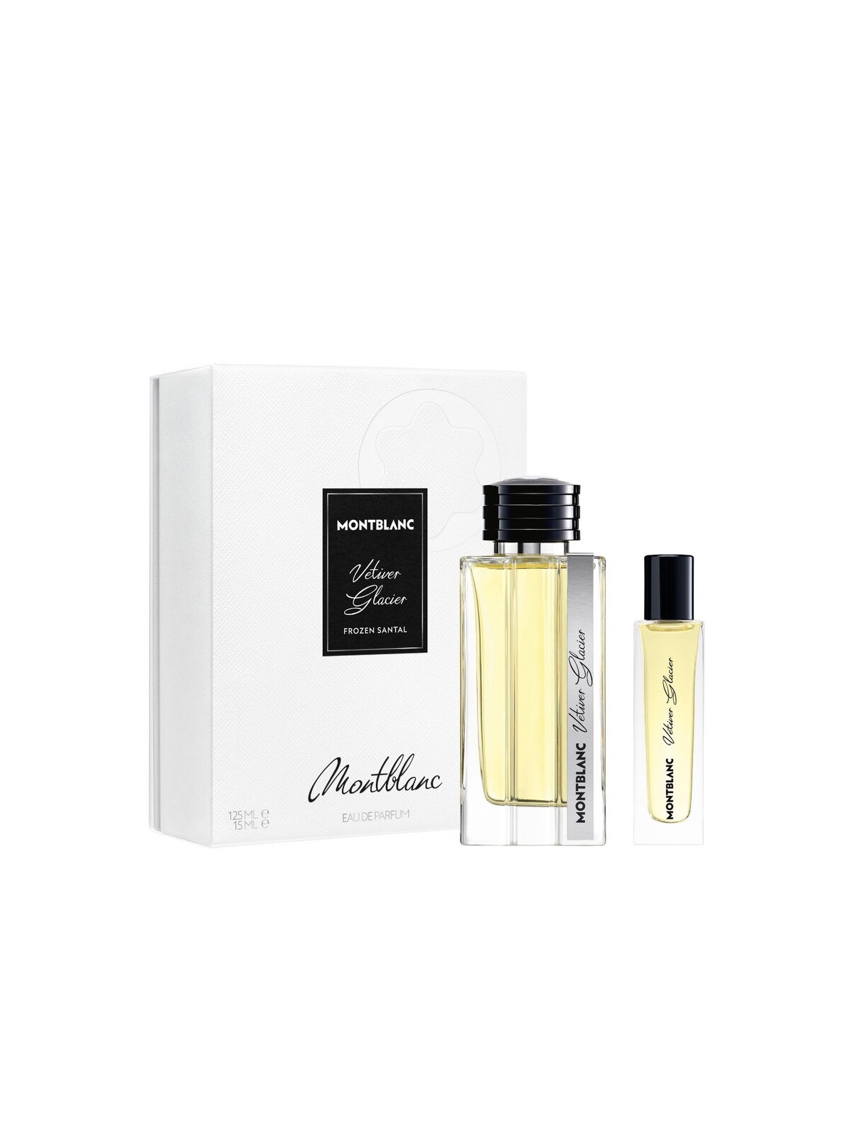 Cofanetto Montblanc: Vetiver Glacier Eau De Parfum uomo 125ml + Vetiver Glacier Eau De Parfum uomo 15ml