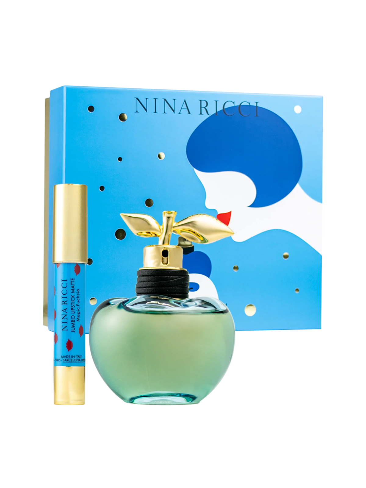 Set Nina Ricci: Luna Eau De Toilette donna 80ml + Rossetto Jumbo Matte Cream Fucsia 25 g
