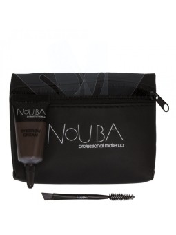 Set Nouba da 30 pezzi: Pennello per sopracciglia Nouba + Gel per sopracciglia Nouba 7ml + Pochette in tessuto nera