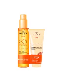 Set Nuxe: Olio abbronzante anti-età Sun SPF 30 150ml + Lozione doposole rinfrescante Sun 100ml