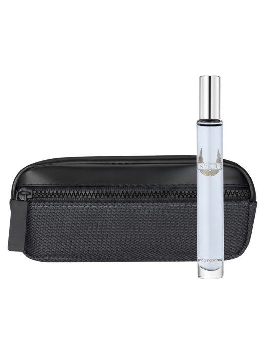 Set Paco Rabanne: Invictus Eau De Toilette uomo 10ml Miniatura + Custodia da viaggio Invictus Nero