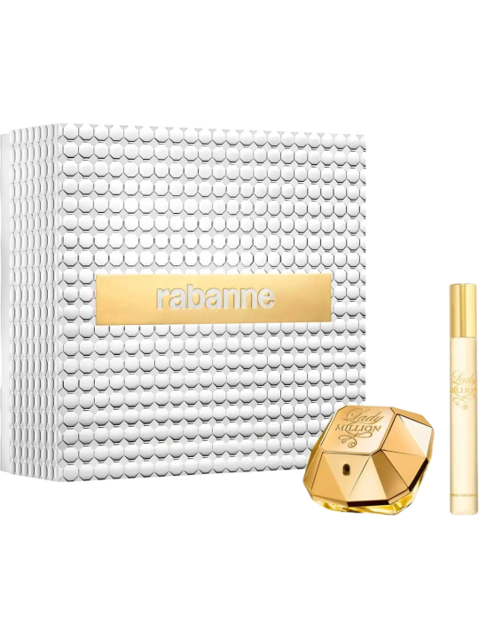 Cofanetto Paco Rabanne: Lady Million Eau De Parfum donna 50ml + Lady Million Eau De Parfum donna 10ml