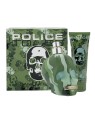 Set Police: To Be Camouflage Eau De Toilette uomo 75ml + To Be Camouflage Hydrating Body Lotion 100ml
