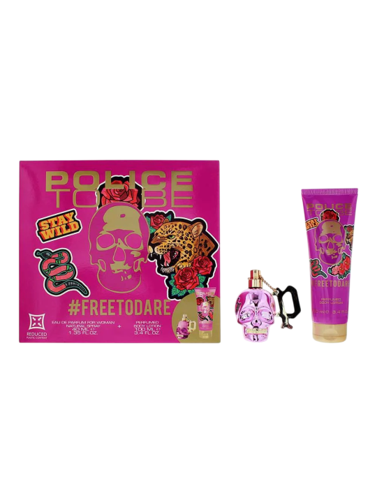 Set Police: To Be Free To Dare Lozione Corpo Idratante 100ml + To Be Free To Dare Eau De Parfum donna 40ml