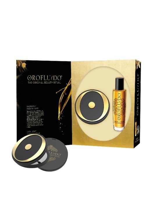 Set Revlon: Orofluido Olio per Capelli Idratante/Districante e Lucente 100ml + Specchietto Compatto Nero
