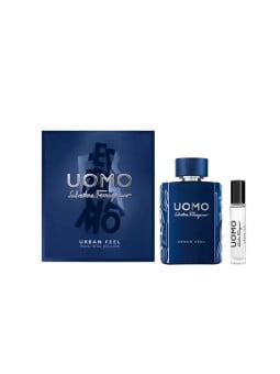Cofanetto Salvatore Ferragamo: donna Urban Feel Eau De Toilette uomo 10ml + donna Urban Feel Eau De Toilette uomo 100ml