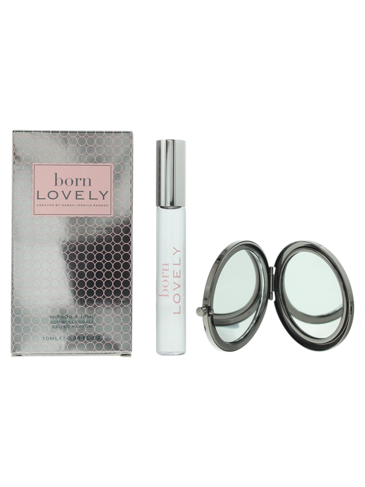 Set Sarah Jessica Parker: Born Lovely Eau De Parfum donna 10ml Miniatura + Specchietto compatto