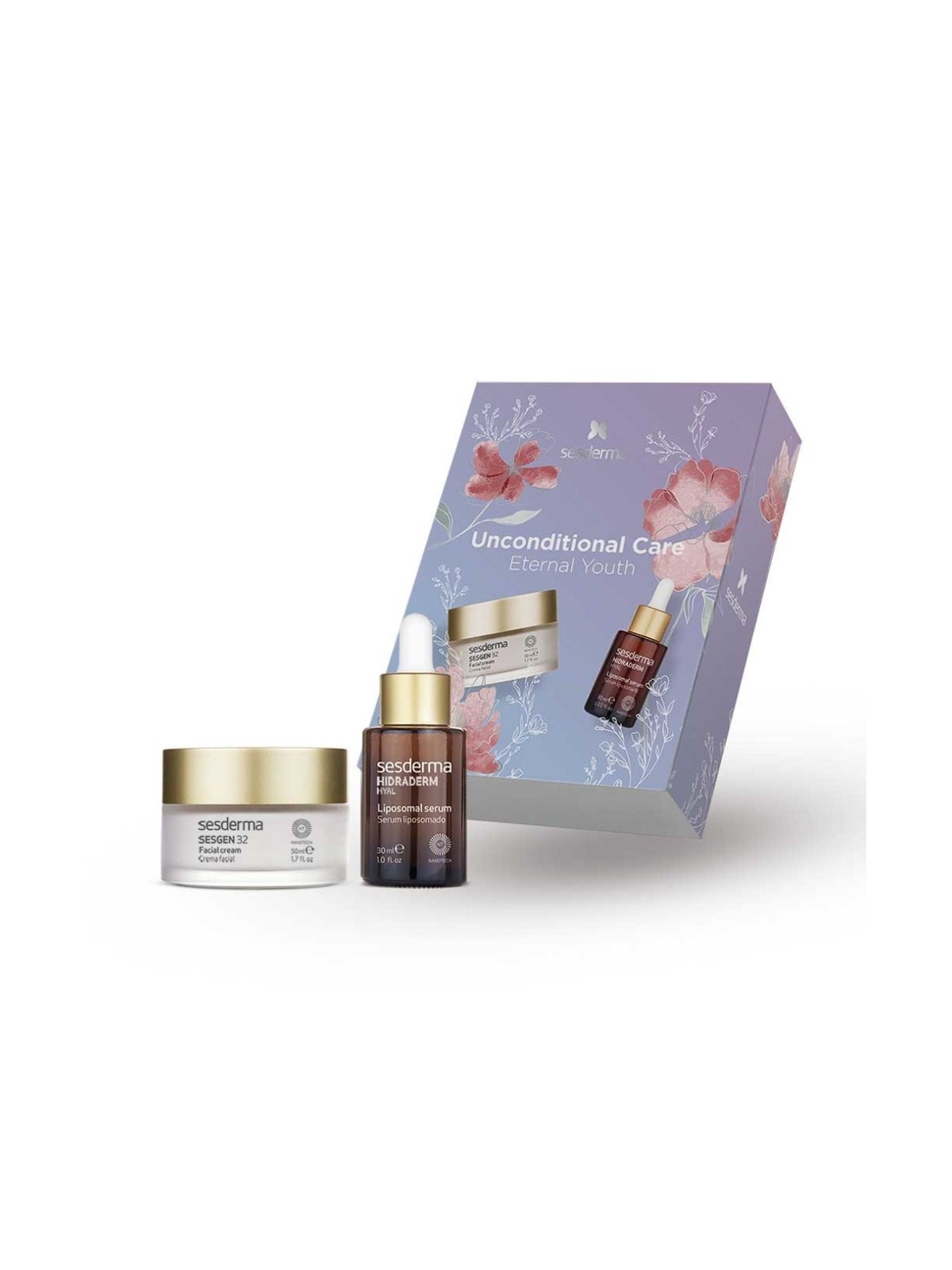 Set Sesderma: Siero idratante profondo Hydraderm Hyal per il viso 30ml + Crema idratante profonda Sesgen 32 per il viso 50ml