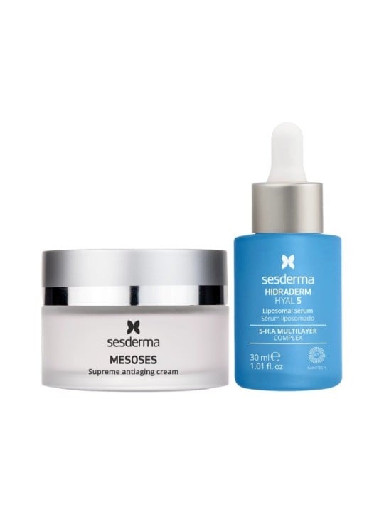 Set Sesderma: Crema viso anti-età Mesoses 50ml + Siero viso ultra idratante Hydraderm Hyal 5 30ml