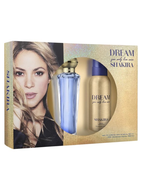 Set Shakira: Dream You Only Live Once Eau De Toilette donna 80ml + Dream You Only Live Once Deodorant Spray donna 150ml