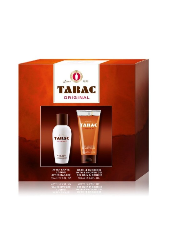 Set Tabac: Lozione dopobarba originale 75ml + Gel doccia detergente originale per tutto il corpo (tutti i tipi di pelle) 100ml