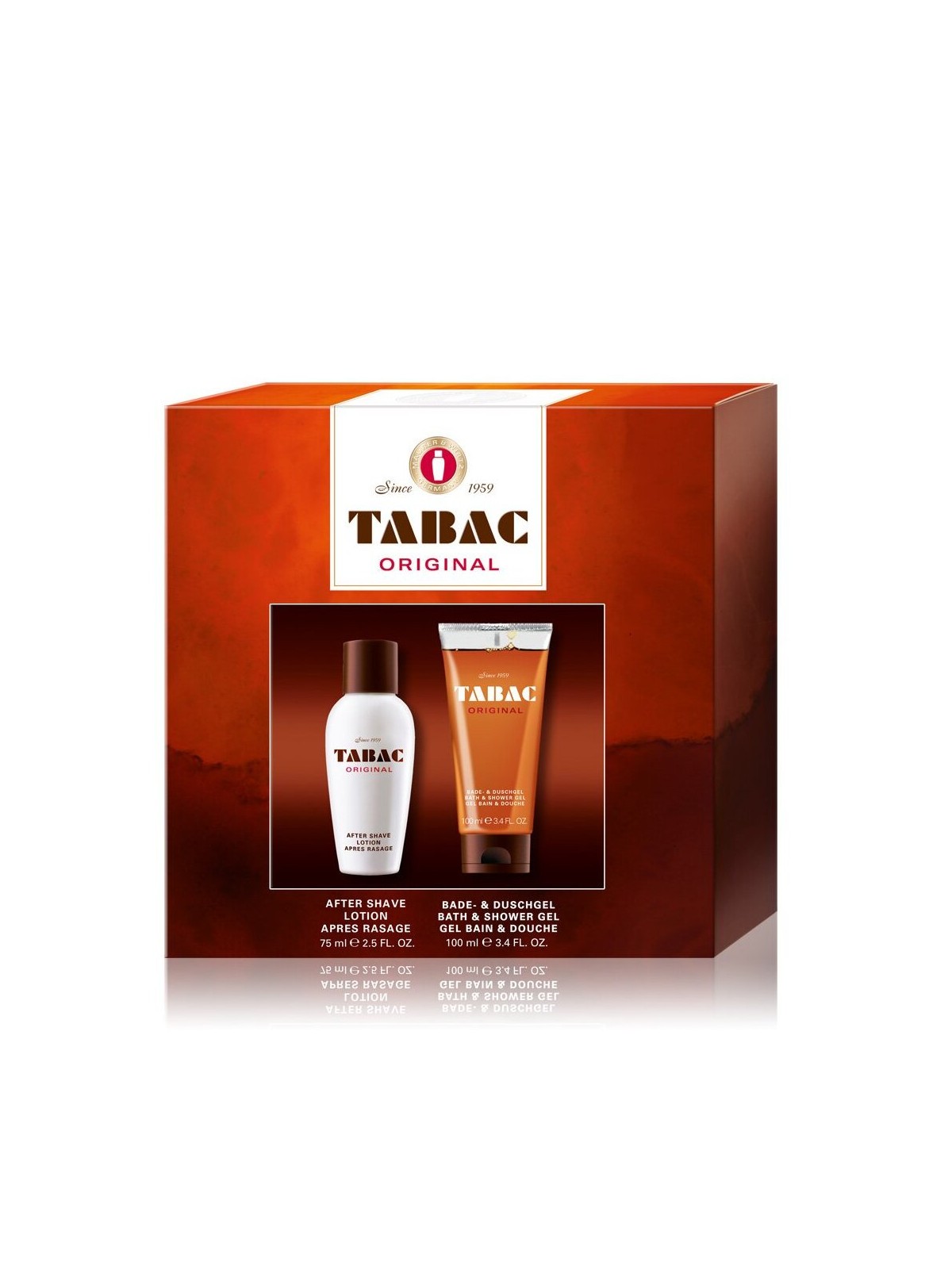 Set Tabac: Lozione dopobarba originale 75ml + Gel doccia detergente originale per tutto il corpo (tutti i tipi di pelle) 100ml