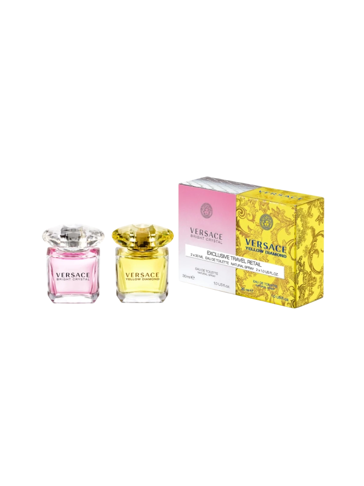Cofanetto Versace: Bright Crystal Eau De Toilette donna 30ml + Yellow Diamond Eau De Toilette donna 30ml