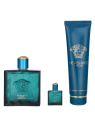 Set Versace: Eros Eau De Toilette uomo 100ml + Eros Eau De Toilette uomo 5ml + Eros Gel doccia per tutti i tipi di pelle 150ml