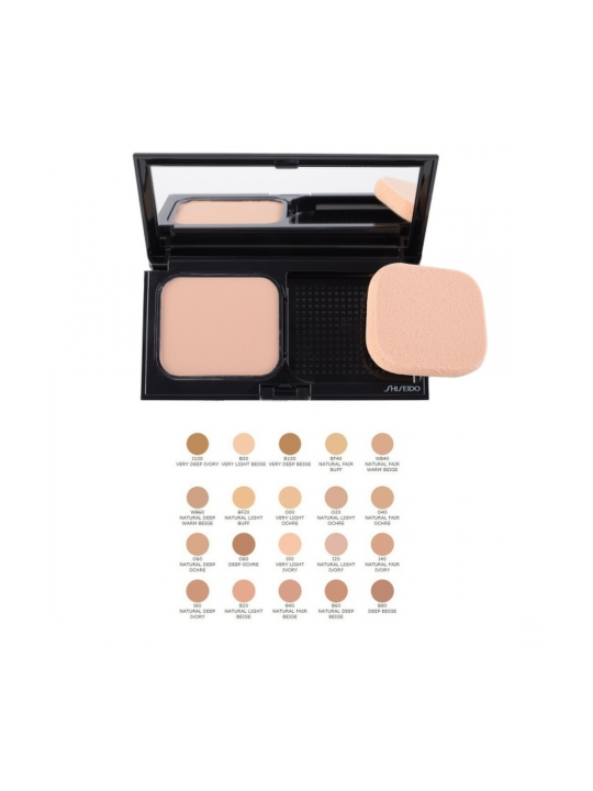 Fondotinta compatto opacizzante Shiseido Sheer senza oli a lunga durata O20 Natural Light Ochre SPF 10 ricaricabile 98 g