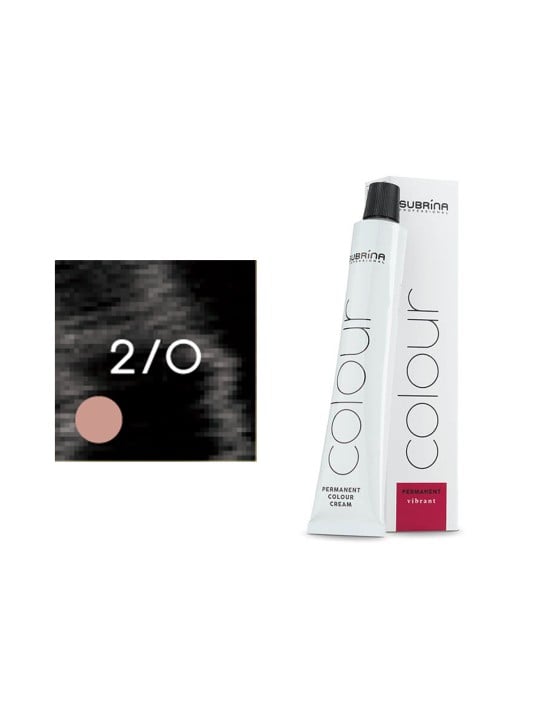 Tintura per capelli permanente Subrina Professional Essential Colour 2/0 Nero 100ml