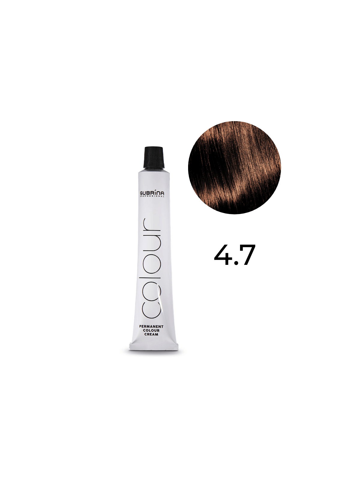 Tintura per capelli permanente Subrina Professional Essential Colour 4/7 Castano Medio 100ml