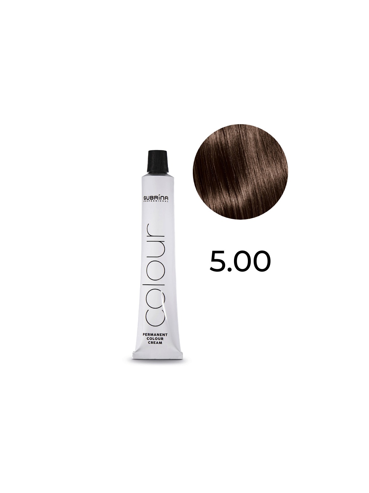 Tintura per capelli permanente Subrina Professional Essential Colour 5/00 Castano Chiaro Naturale Caldo 100ml