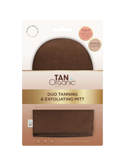 Guanti autoabbronzanti ed esfolianti TanOrganic Duo colore marrone