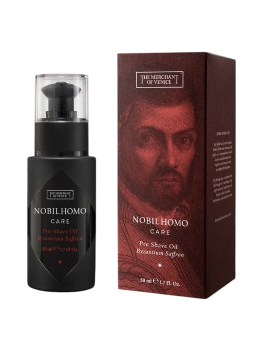 Olio pre-barba idratante e ammorbidente allo zafferano d'oliva The Merchant Of Venice 50ml