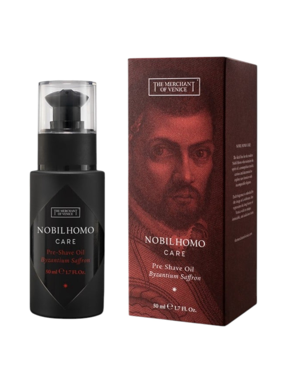 Olio pre-barba idratante e ammorbidente allo zafferano d'oliva The Merchant Of Venice 50ml