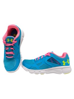 Scarpe sportive da corsa Under Armour Thrill Blu/Rosa/Giallo uomo 4/38