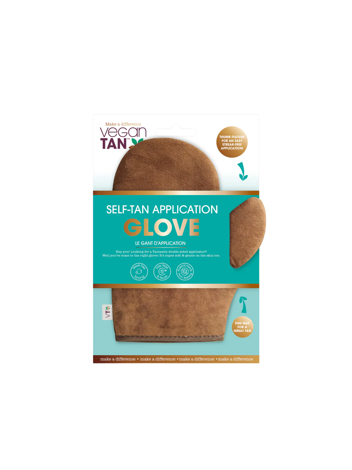 Guanti autoabbronzanti vegani di lusso colore marrone