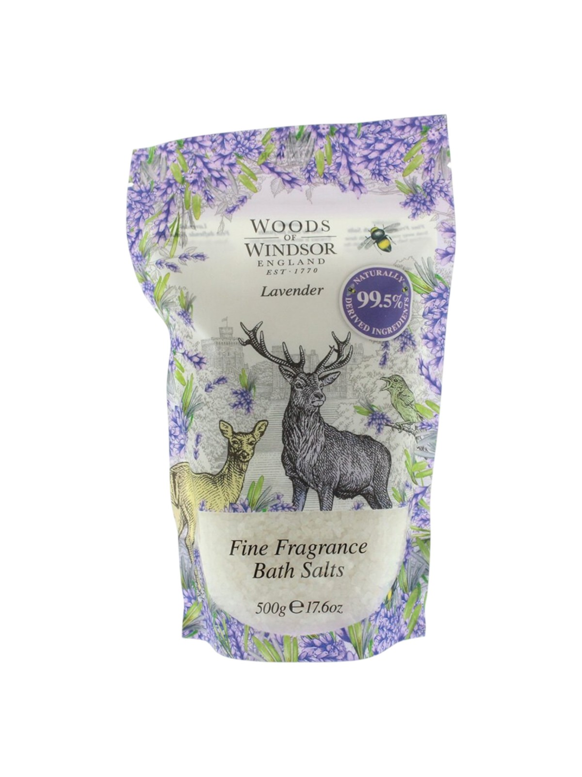 Sale da bagno alla lavanda naturale rigenerante Woods Of Windsor Lavender 500 g