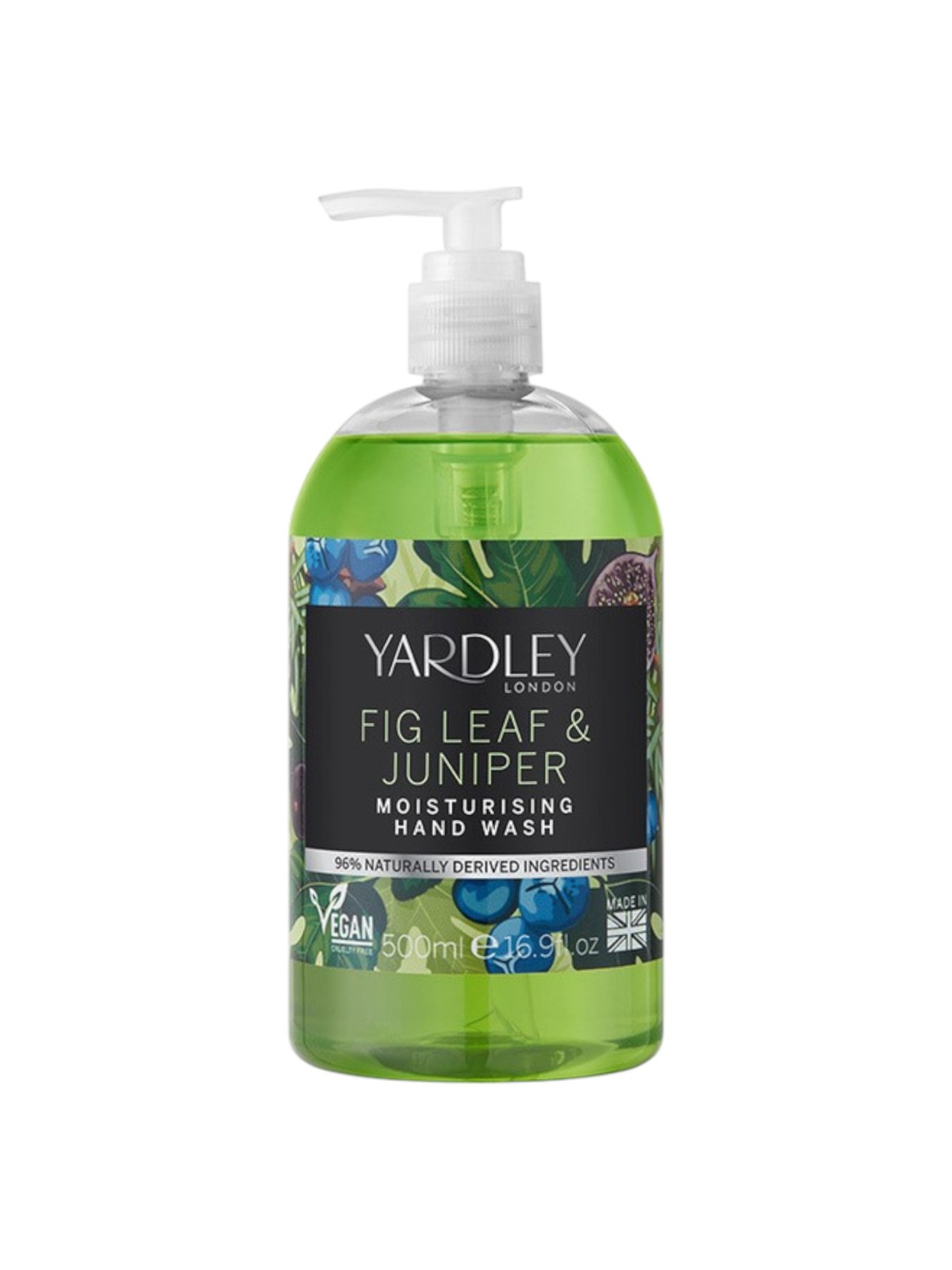 Gel mani idratante Yardley al latte di fico e ginepro 500ml