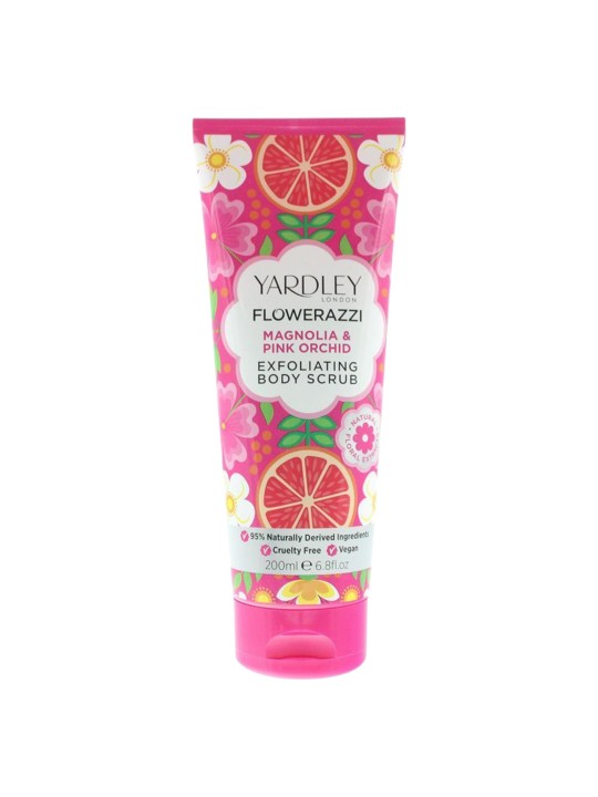 Yardley Flowerazzi Scrub corpo esfoliante alla magnolia e orchidea rosa 200ml