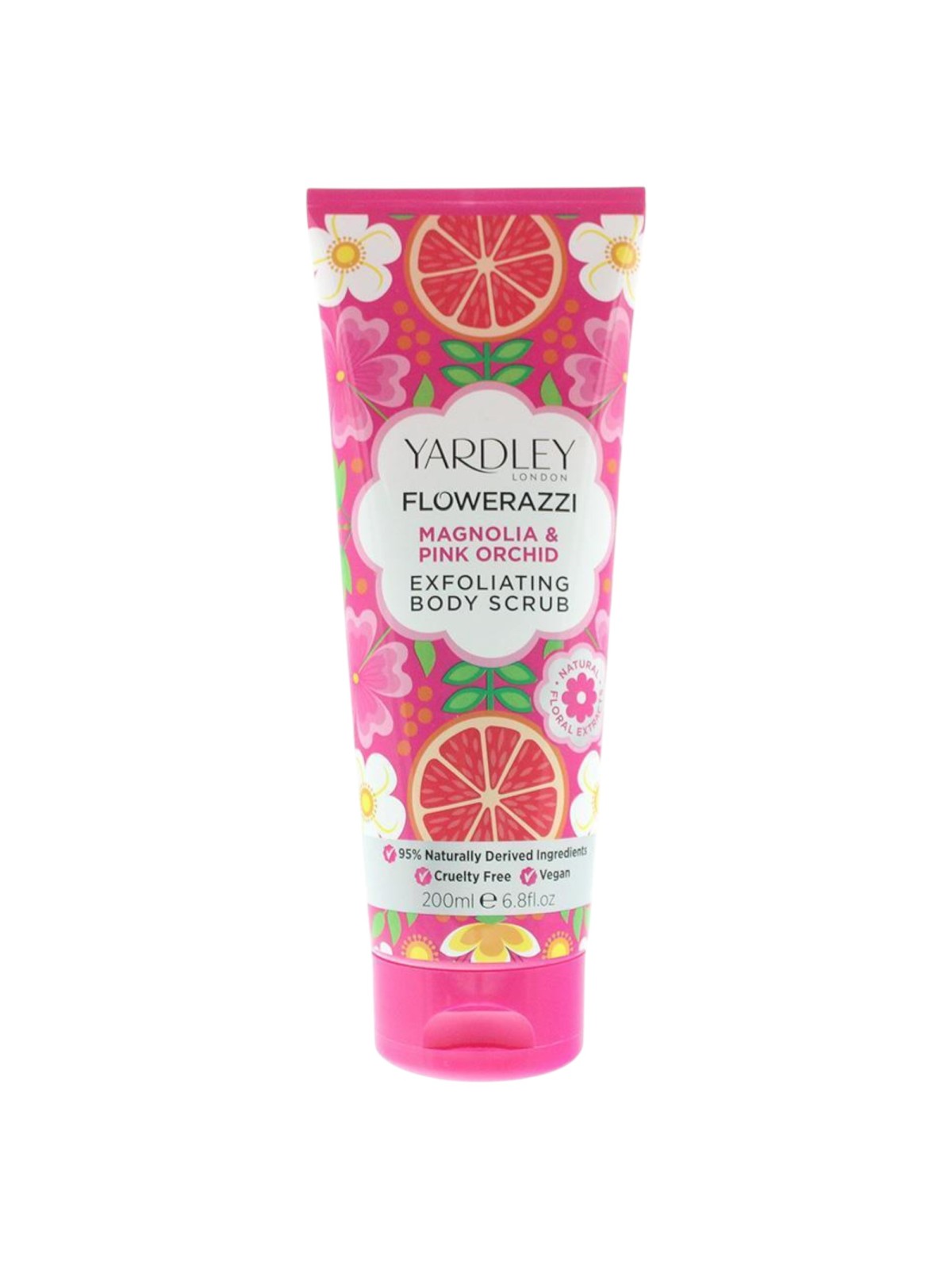 Yardley Flowerazzi Scrub corpo esfoliante alla magnolia e orchidea rosa 200ml