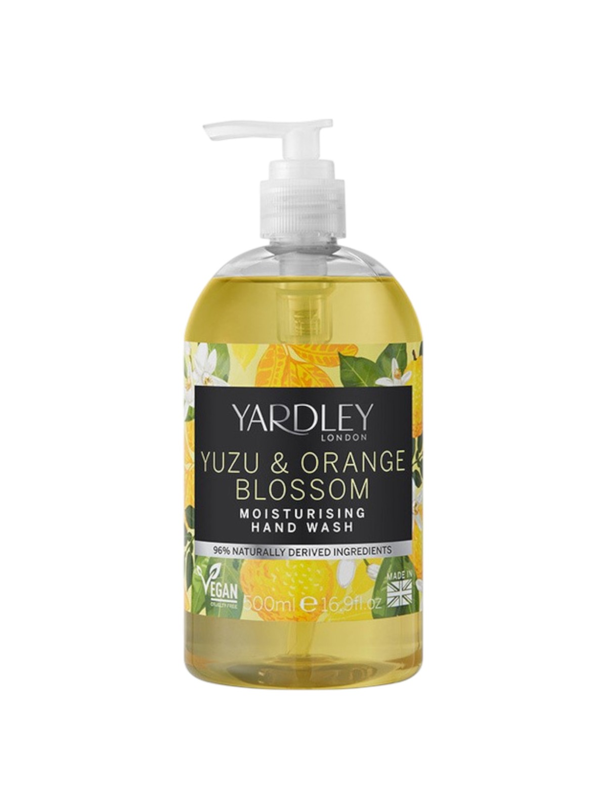 Gel detergente mani Yardley Yuzu e fiori d'arancio 500ml