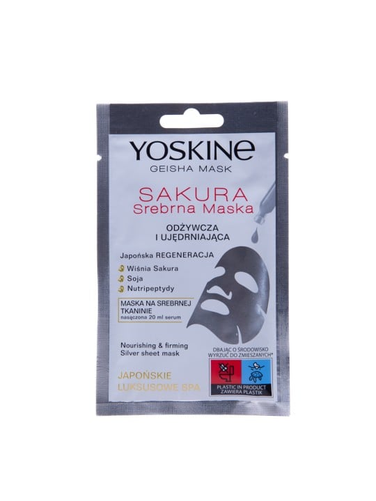 Maschera viso rassodante in tessuto Yoskine Geisha Sakura 20ml