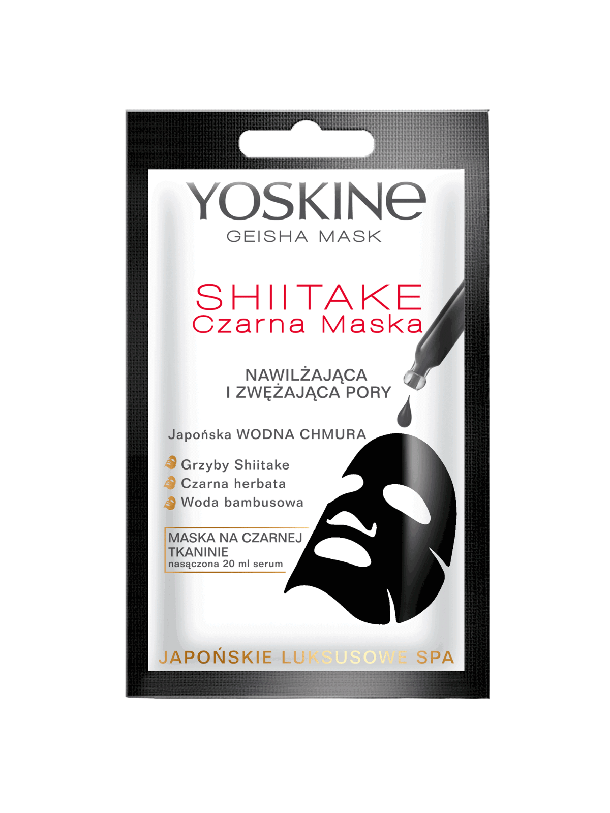 Maschera viso in tessuto minimizzante per i pori Yoskine Geisha 20ml