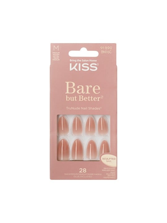 KISS Unghie in gel Bare-But-Better 28 pezzi donna KISS www.essenzetotalstyle.com 