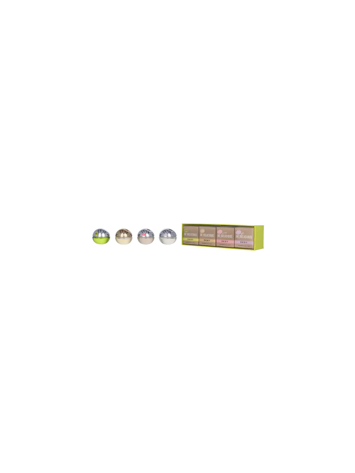 DKNY Be Delicious Women Giftset eau de parfum 7ml Extra Delicious eau de parfum 7ml Golden Delicious 7ml 100% Deicious eau de p