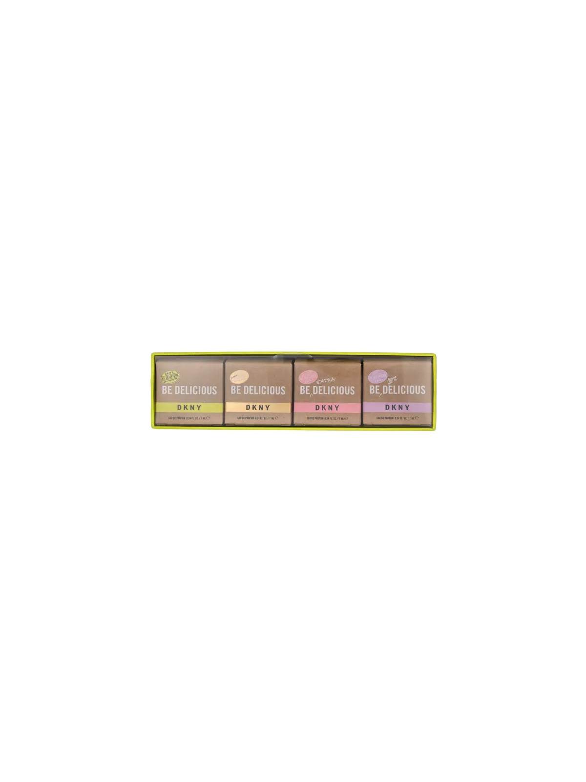 DKNY Be Delicious Women Giftset eau de parfum 7ml Extra Delicious eau de parfum 7ml Golden Delicious 7ml 100% Deicious eau de p