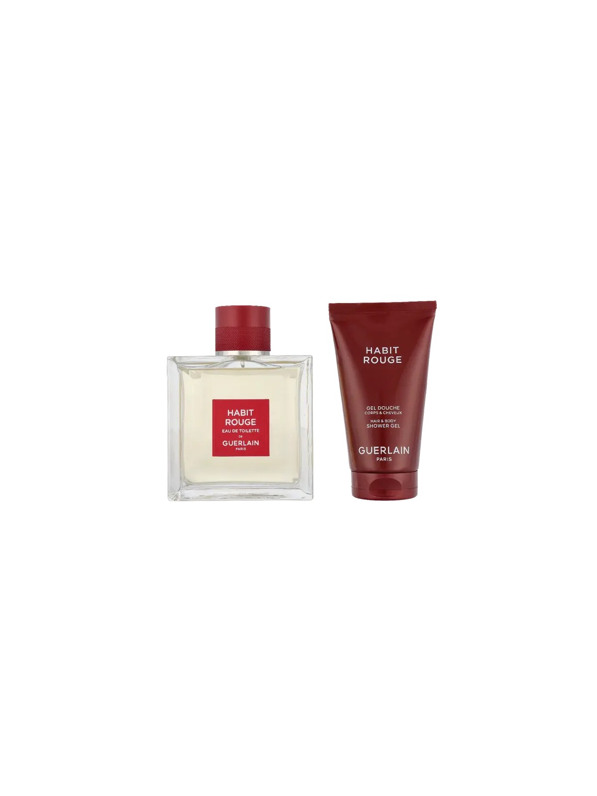 Guerlain Habit Rouge Giftset eau de toilette Spray 100ml Shower Gel 75ml 500ml