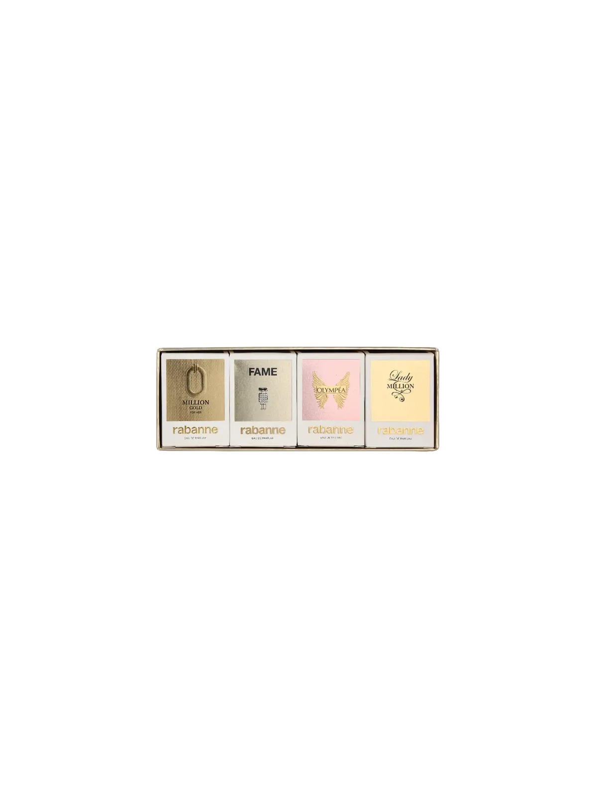 Rabanne SET MINIATURA Lady Million eau de parfum 5ml + Fame eau de parfum 4ml + Olympea eau de parfum 6ml + Million Gold For
