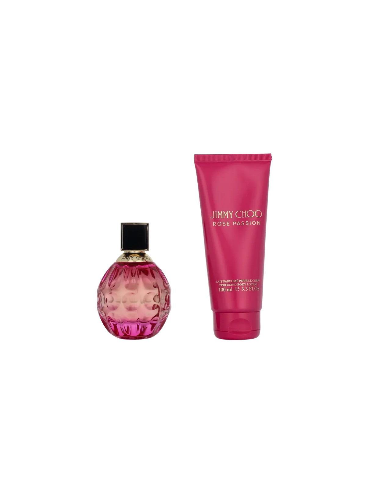 Jimmy Choo Rose Passion Giftset eau de parfum Spray 60ml Perfumed Body Lotion 100ml 18ml