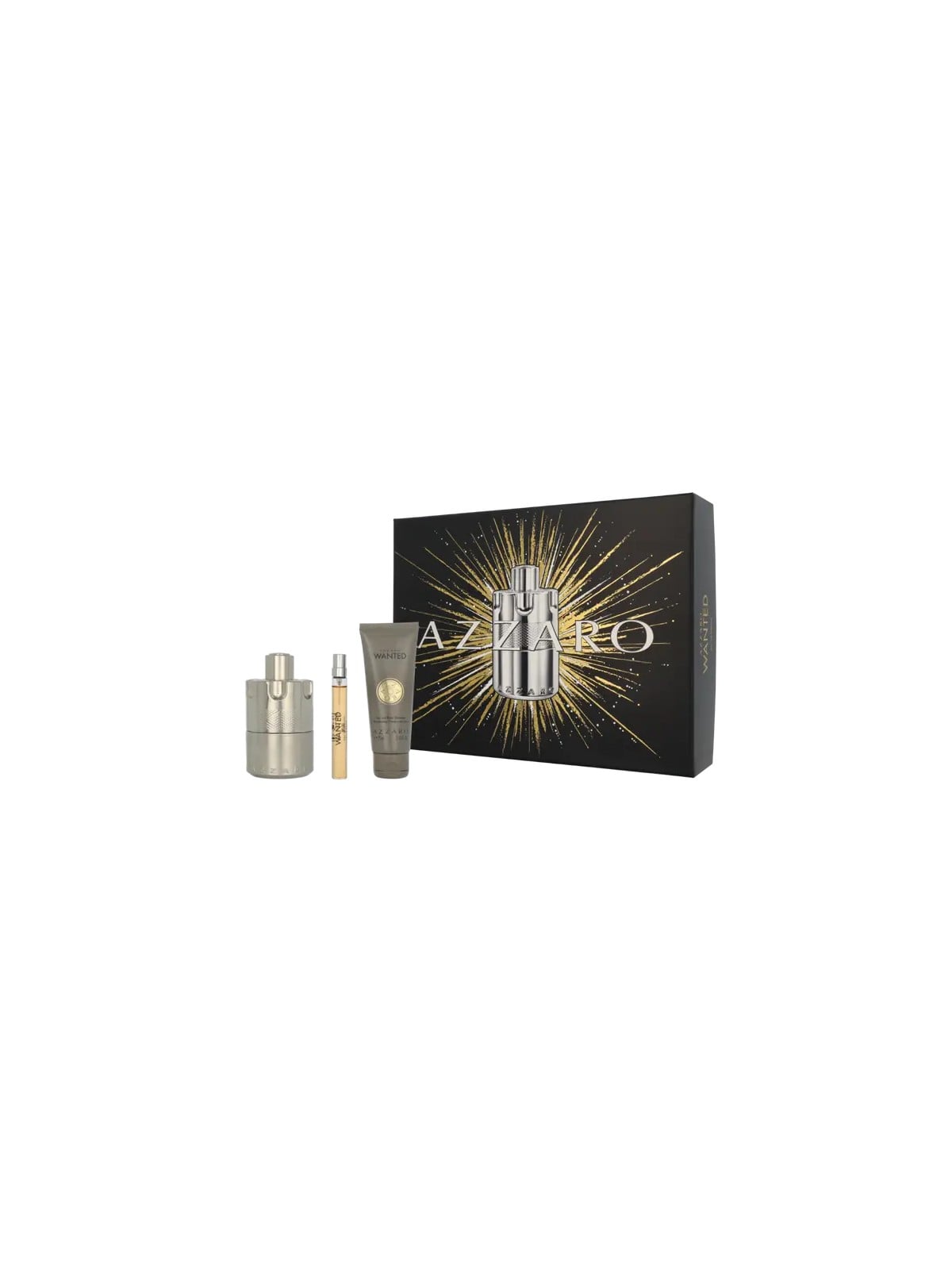 Azzaro Wanted Giftset eau de parfum Spray 100ml Shower Gel 75ml eau de parfum Spray 10ml 50ml