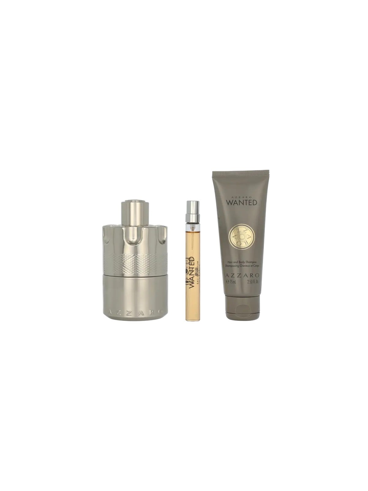 Azzaro Wanted Giftset eau de parfum Spray 100ml Shower Gel 75ml eau de parfum Spray 10ml 50ml